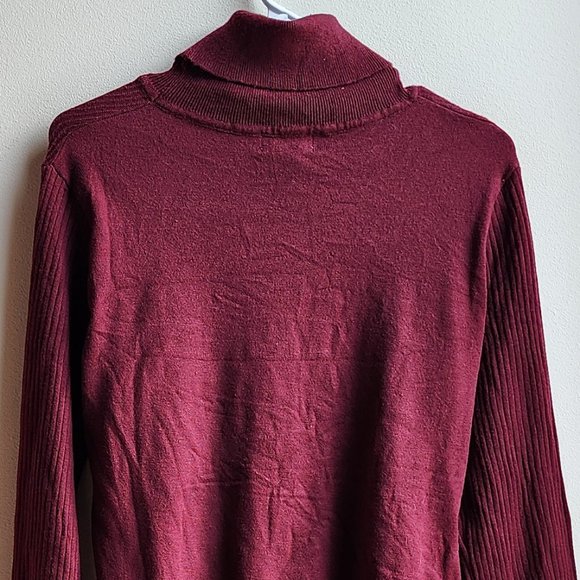 Stitchcount Cranberry Turtleneck Sweater Size XL - Picture 13 of 14